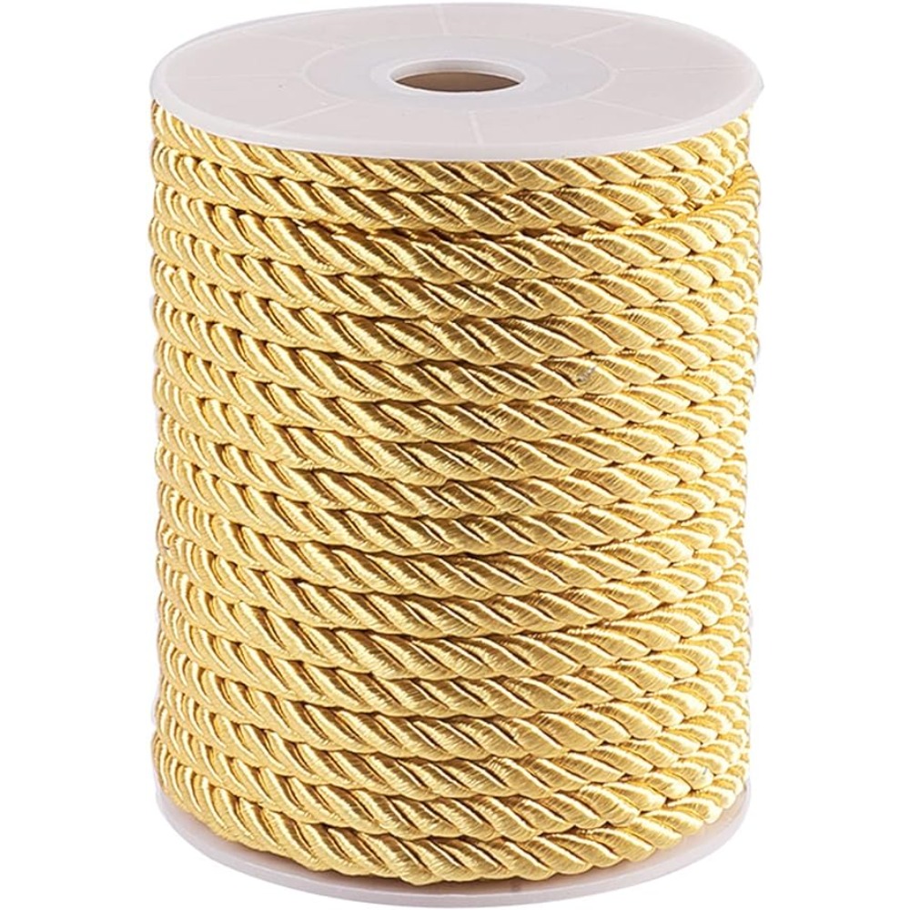 Cord Trim Twisted - 5mm 18 Yards Twisted Gold Rope