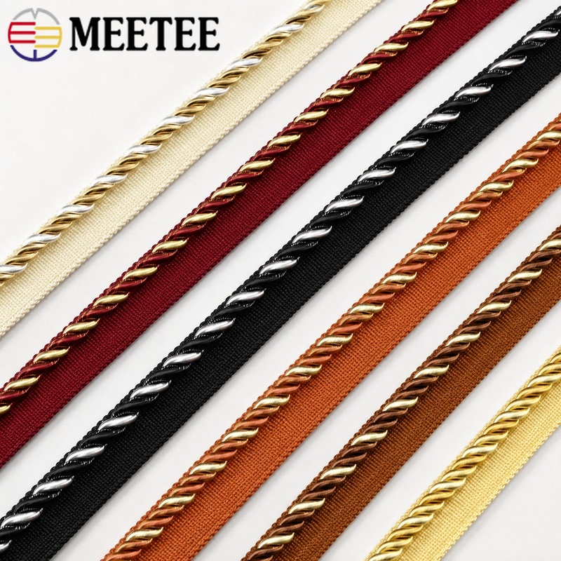 Cord Trim Twisted - 2/5/10/12M Meetee 6mm Two-Color Twisted Cord
