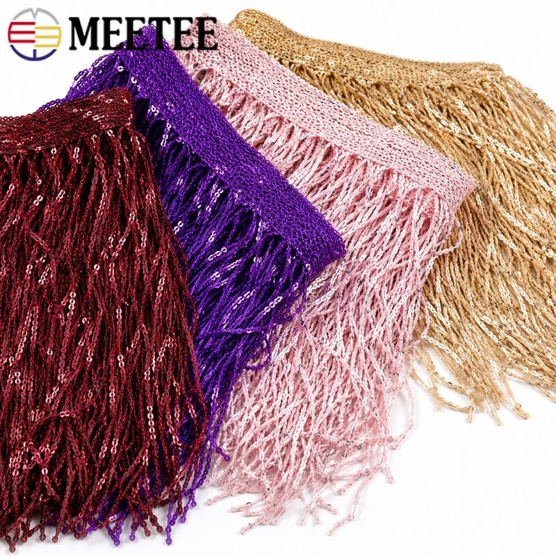 3/5Yards 20cm Sequin Tassel Fr - Fringe Ribbon Sewing 评论和价格