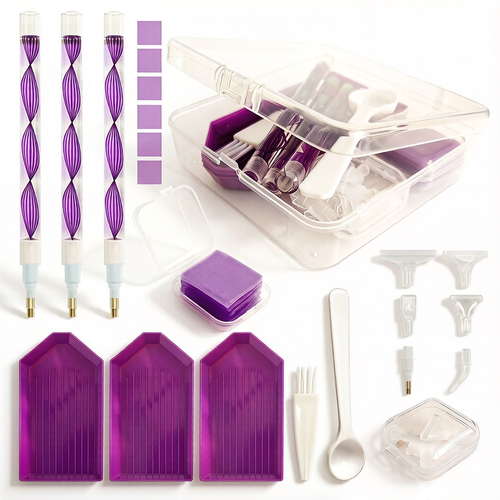 DIY Diamond Painting Tool Kit  - Craft Embellishment Storage 评论和价格