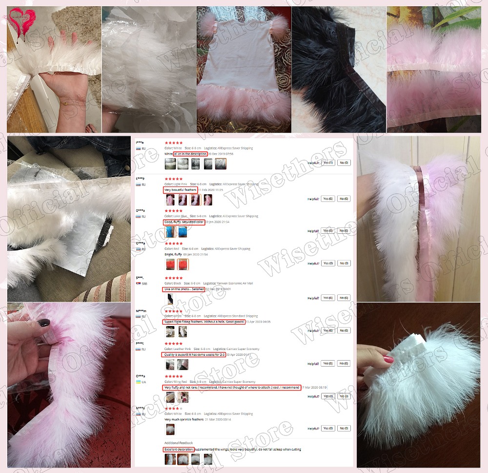 1 Meter Fancy Soft Fluffy Dyed - Feather Trim Marabou 评论和价格