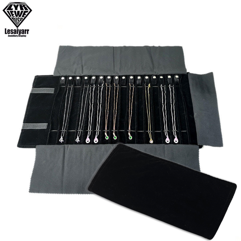 Travel Jewelry Organizer Roll  - Velvet Ribbon Roll 评论和价格