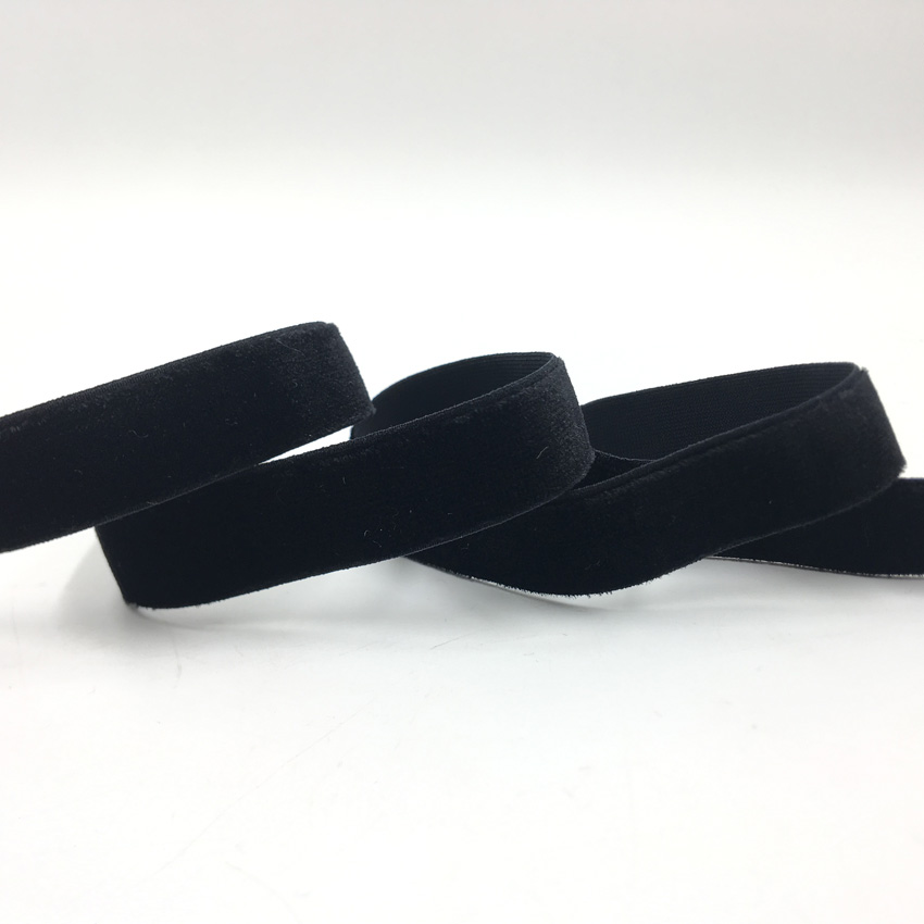 15mm 5Yards Velvet Elastic Ban - Velvet Ribbon Roll 评论和价格