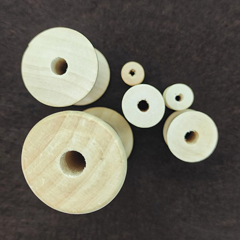 10/5Pcs Mini Wooden Bobbins Em - Organza Ribbon Spool 评论和价格