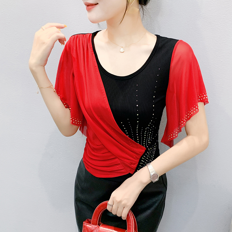 2025 Summer Women's Mesh Top:  - Beaded Trim Fringe 评论和价格