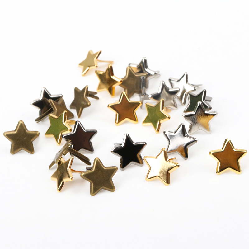 50pcs Mixed Metal Star Brad St - Embellishments For Scrapbooking 评论和价格