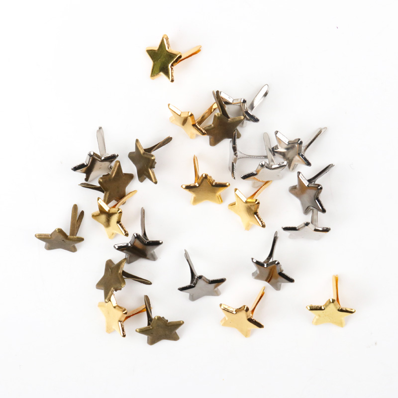 50pcs Mixed Metal Star Brad St - Embellishments For Scrapbooking 评论和价格