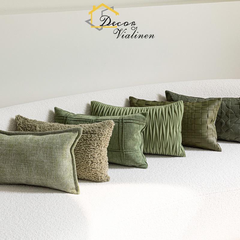 Green waist pillow, minimalist - Velvet Ribbon Roll 评论和价格