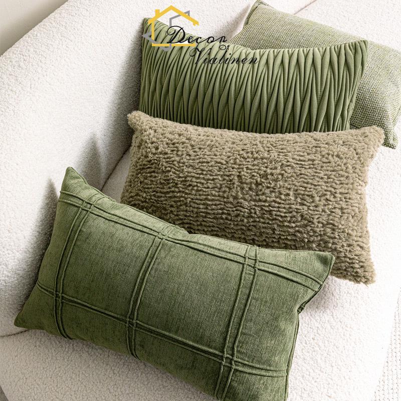 Green waist pillow, minimalist - Velvet Ribbon Roll 评论和价格