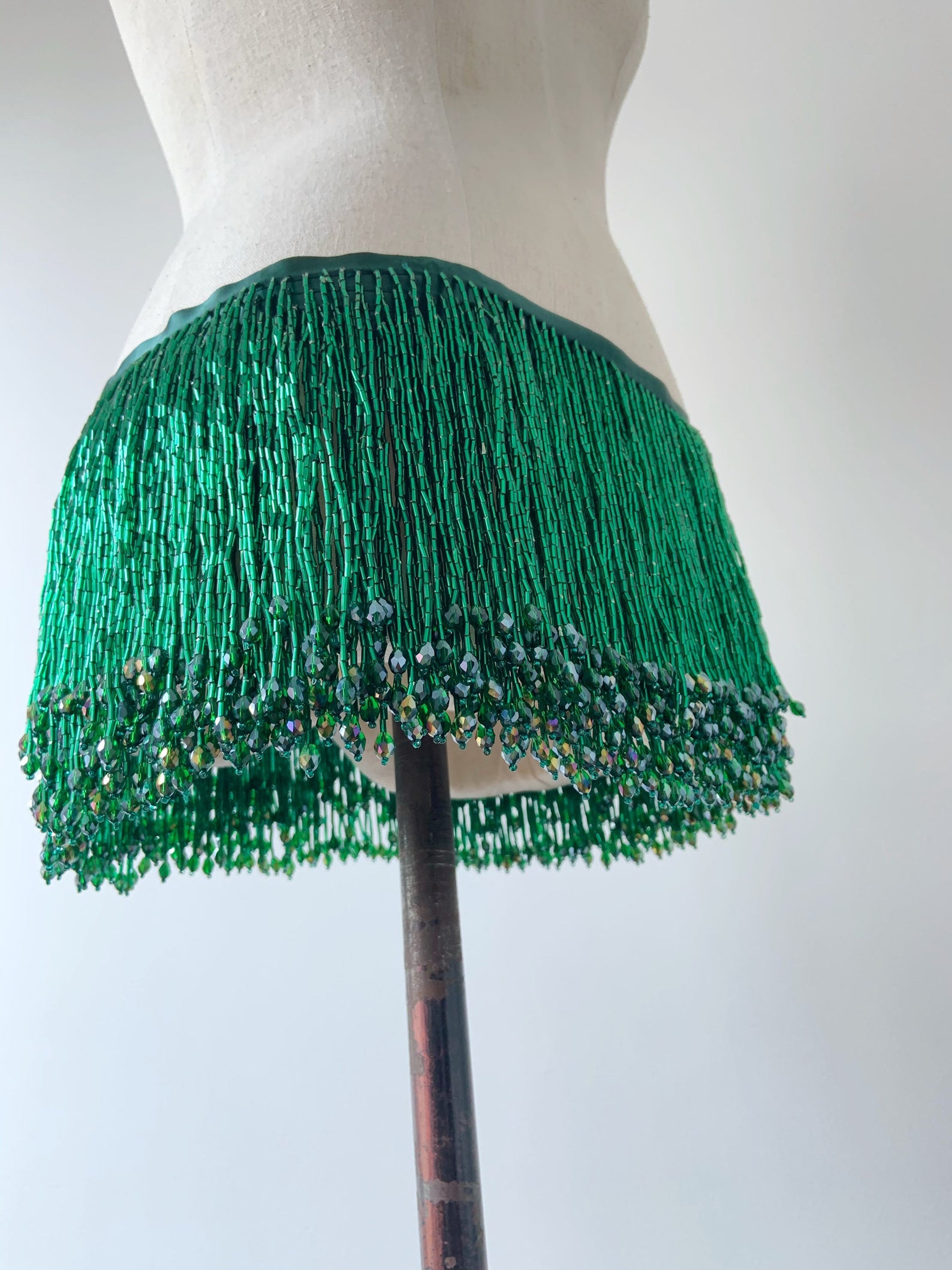 1 Yard Green Bead Fringe Tasse - Beaded Trim Fringe 评论和价格