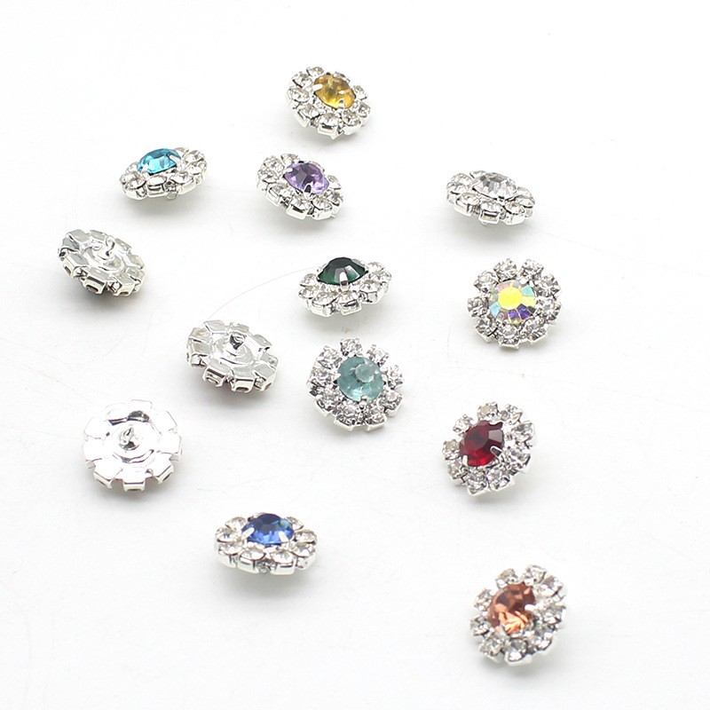 10Pcs 16MM Round Metal Rhinest - Sew On Rhinestone 评论和价格