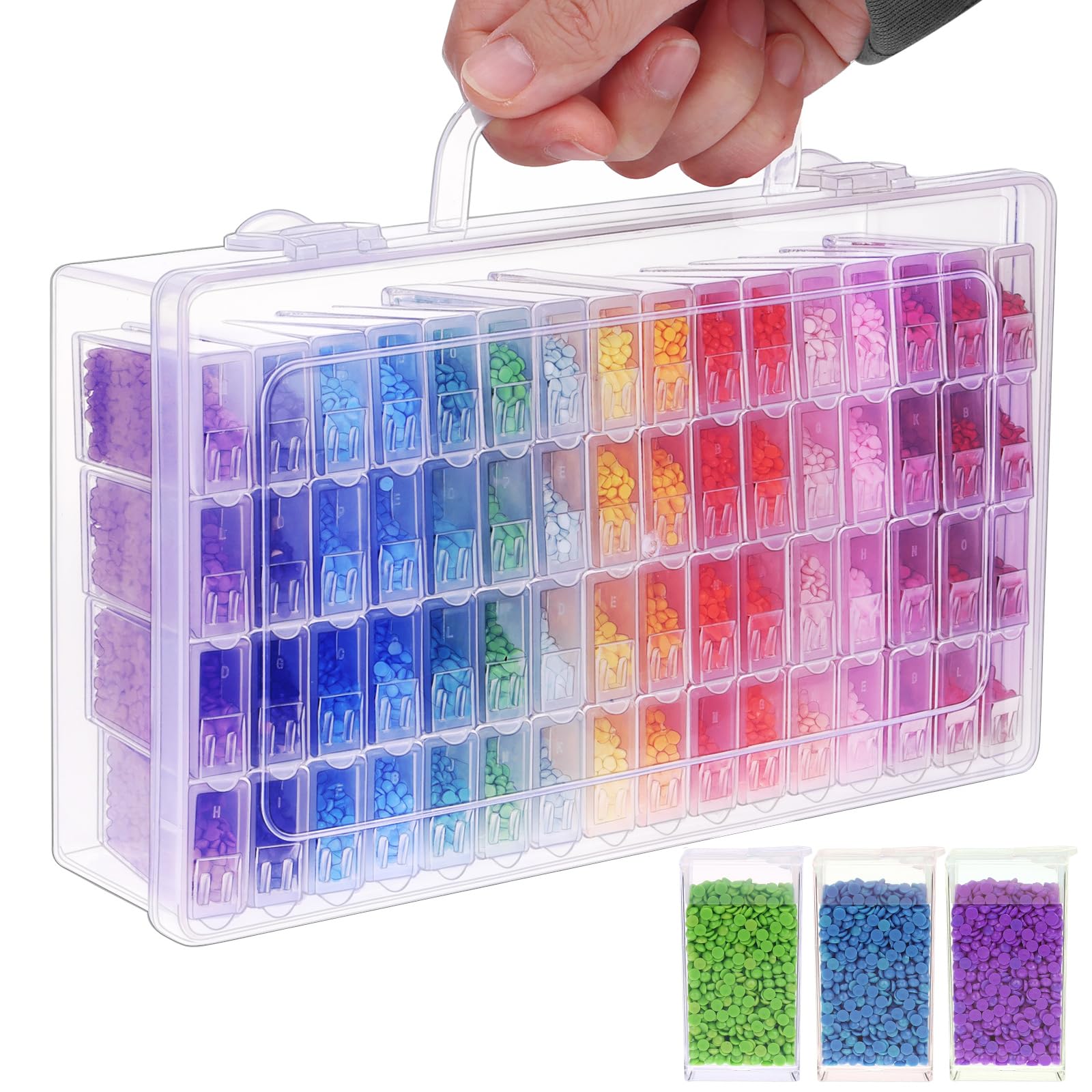 1/2/3/4Pack 64gird Diamond Pai - Craft Embellishment Storage 评论和价格