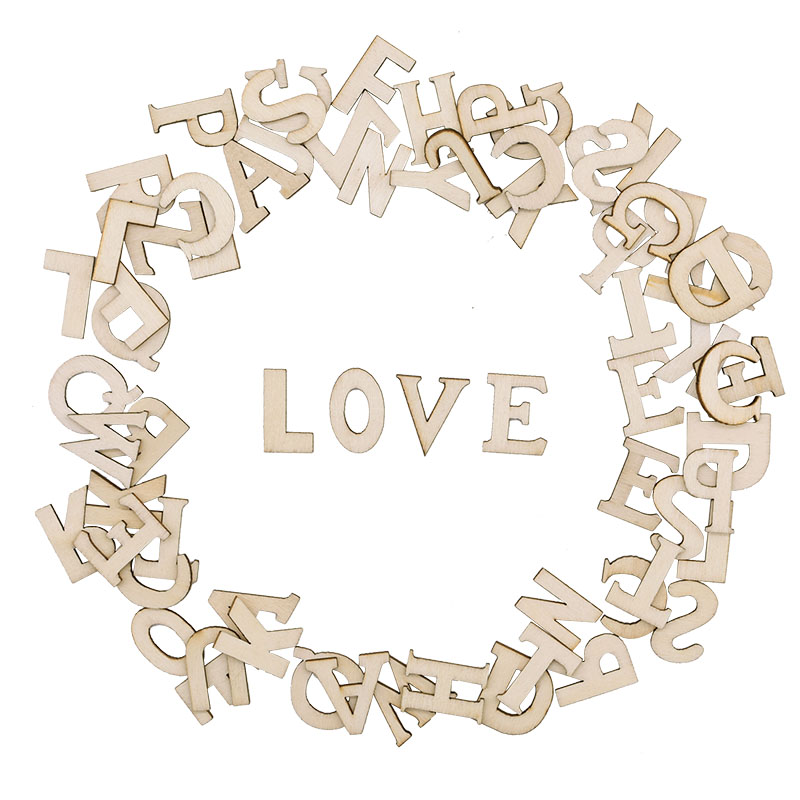 100pcs Letters Wooden Alphabet - Craft Embellishments 评论和价格