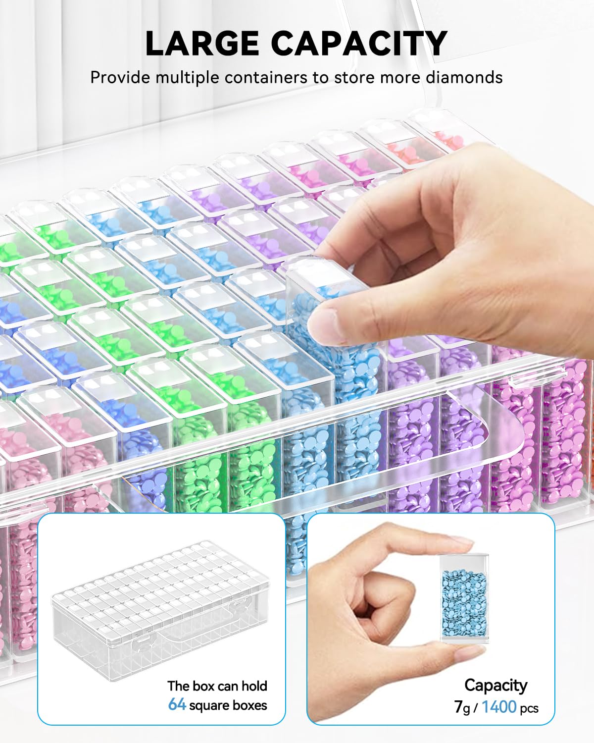 5D DIY Diamond Painting Tools  - Craft Embellishment Storage 评论和价格