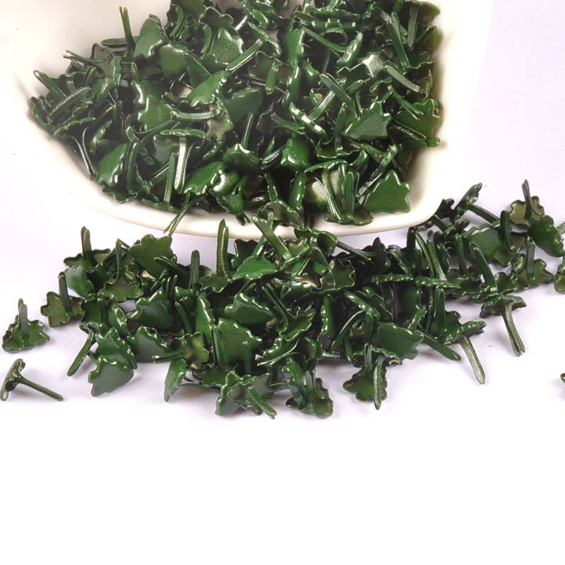 50pcs Mini Christmas Tree Brad - Embellishments For Scrapbooking 评论和价格