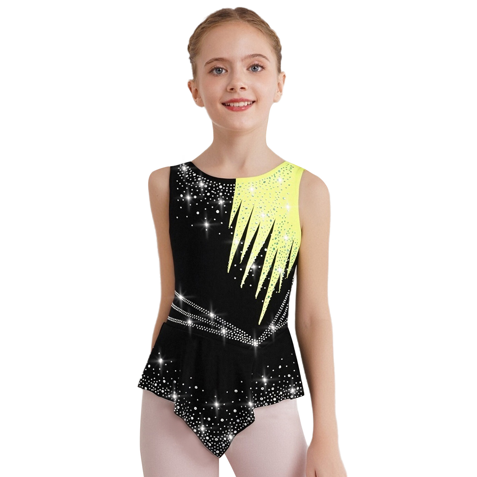 Kids Girls Figure Skating Rhyt - Rhinestone Banding Trim 评论和价格