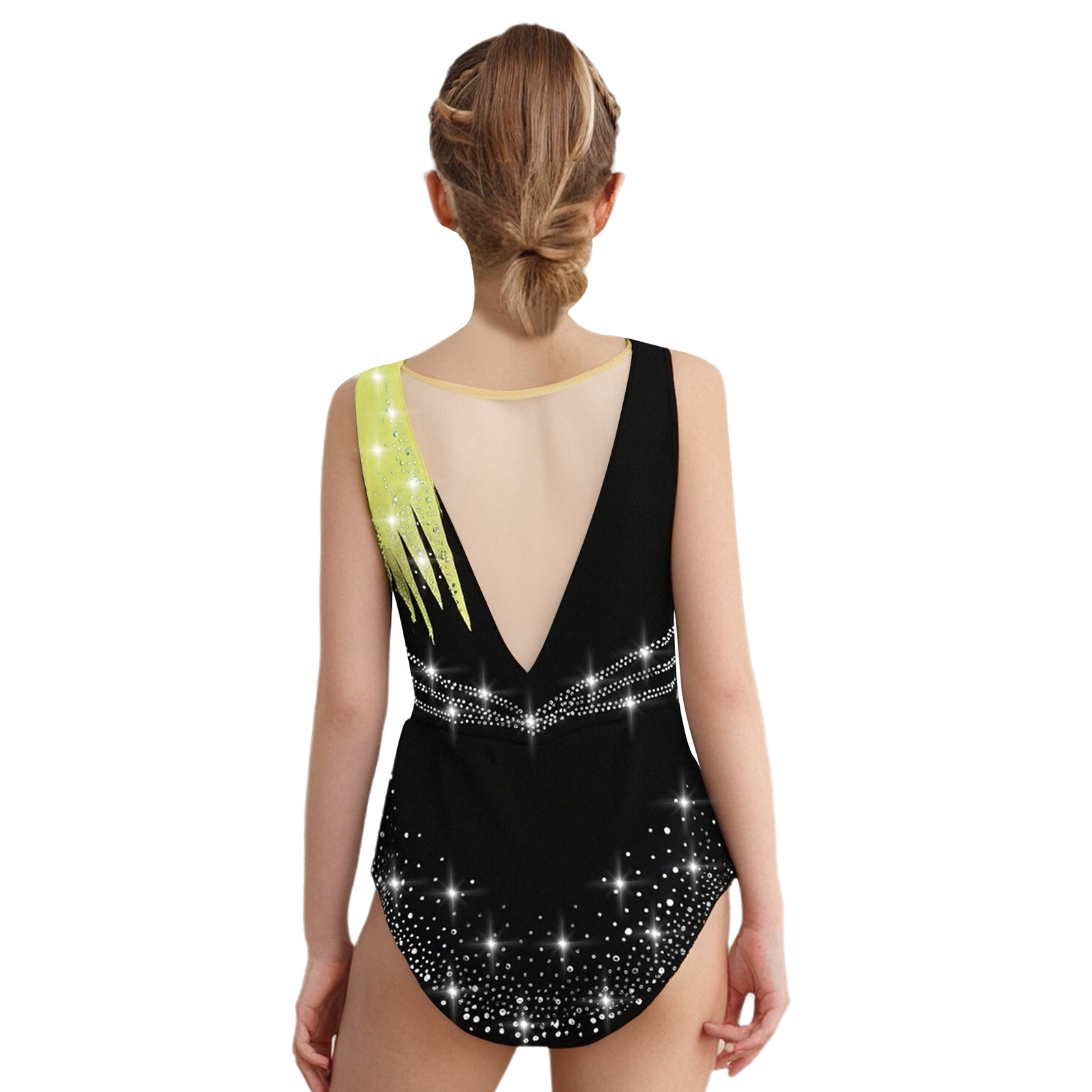 Kids Girls Figure Skating Rhyt - Rhinestone Banding Trim 评论和价格