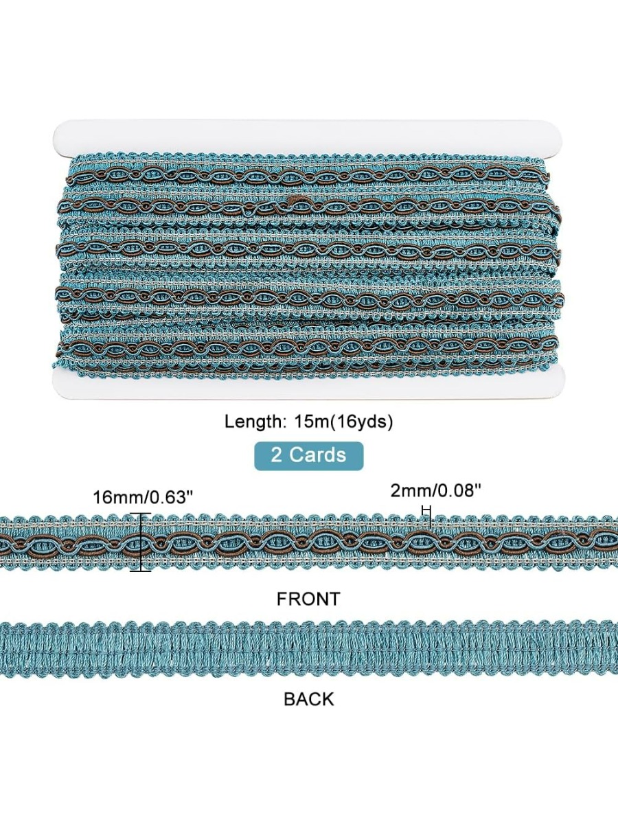 32 Yards Blue Braid Tirm for S - Fringe Ribbon Sewing 评论和价格