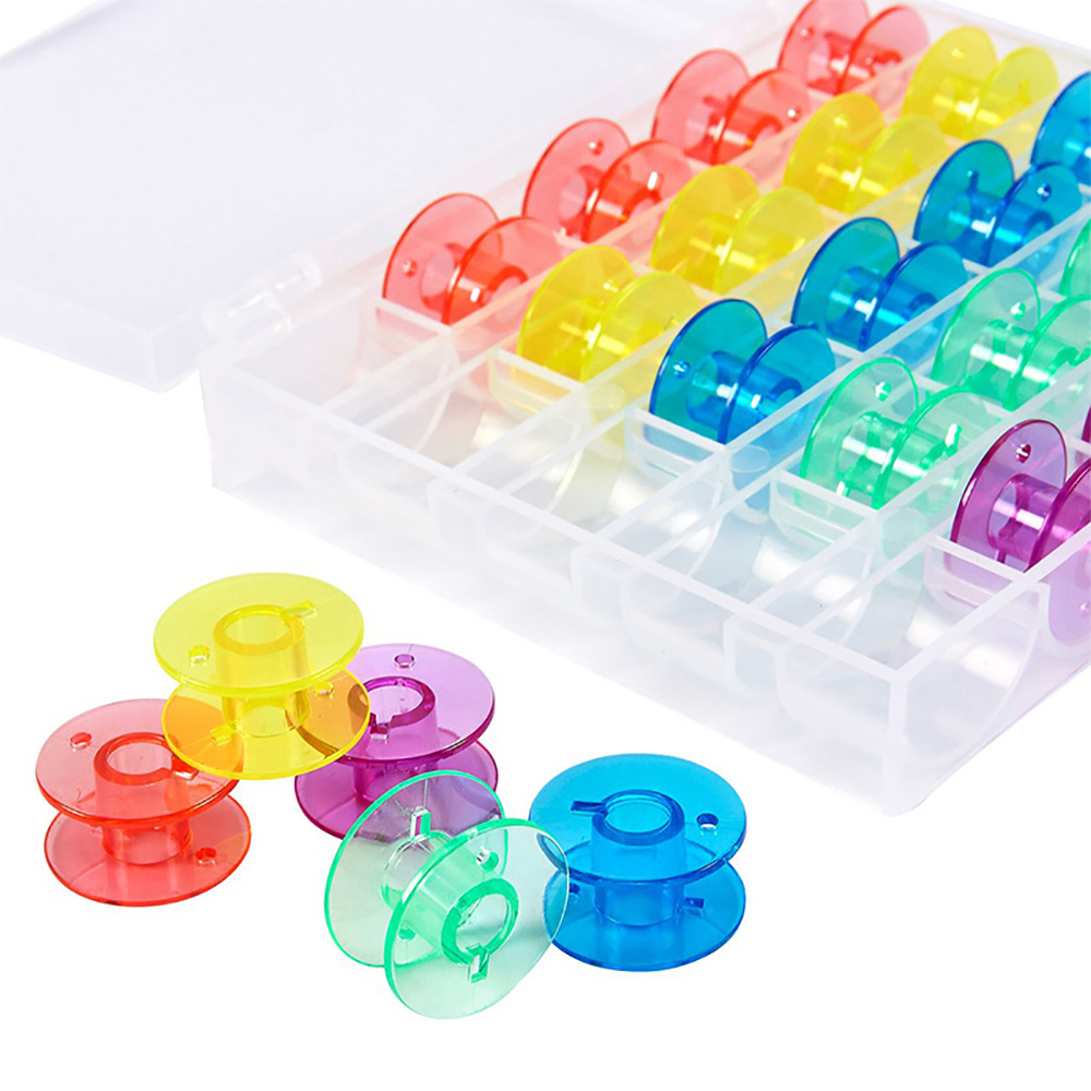 25Pcs/Set Plastic Threads Bobb - Craft Embellishment Storage 评论和价格