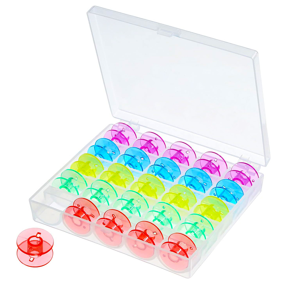25Pcs/Set Plastic Threads Bobb - Craft Embellishment Storage 评论和价格