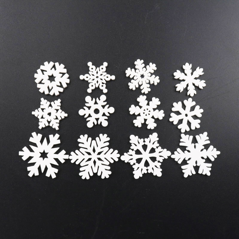 20Pcs Wooden Christmas Snowfla - Christmas Craft Embellishment 评论和价格
