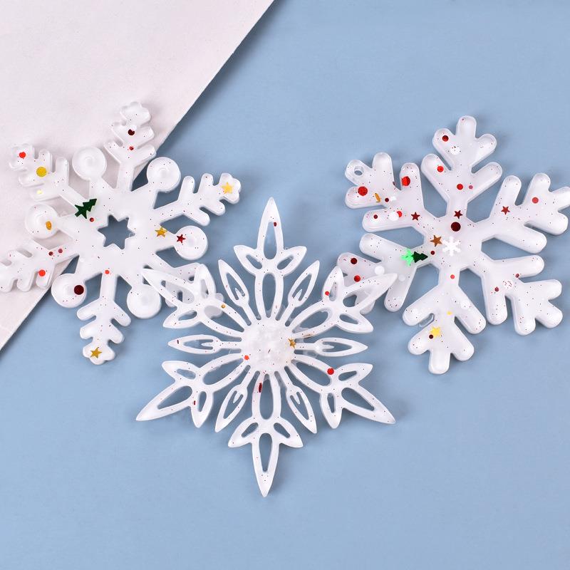 Christmas Hollow Snowflake Orn - Christmas Craft Embellishment 评论和价格