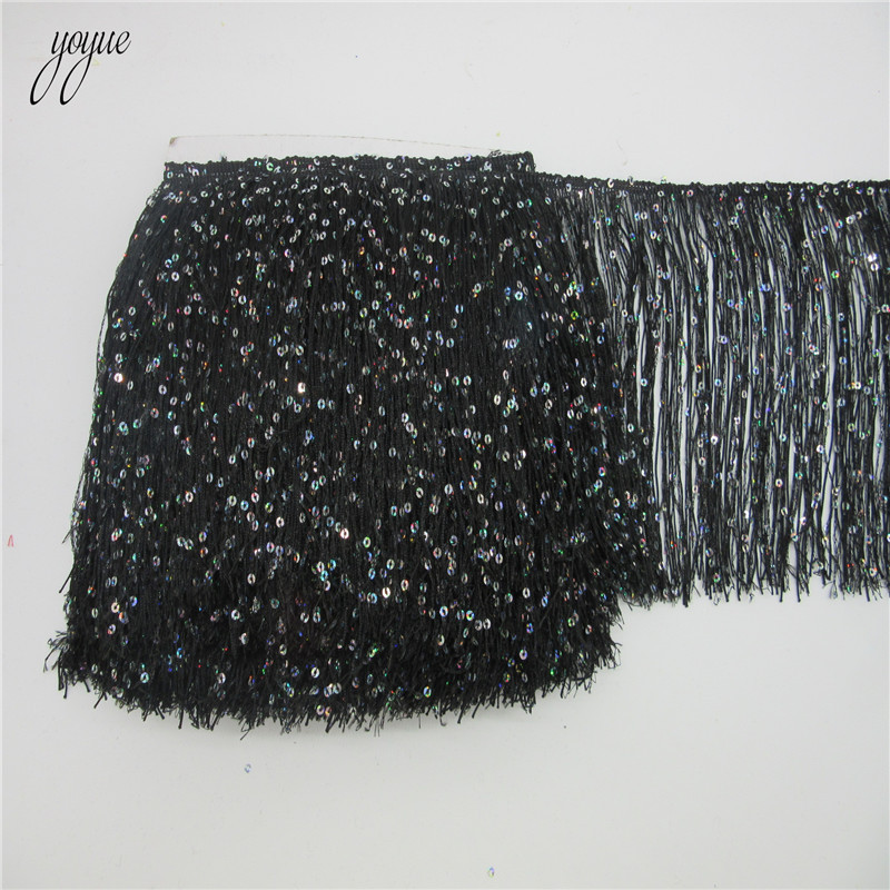 YOYUE 1Yard 20CM Long Polyeste - Beaded Trim Fringe 评论和价格