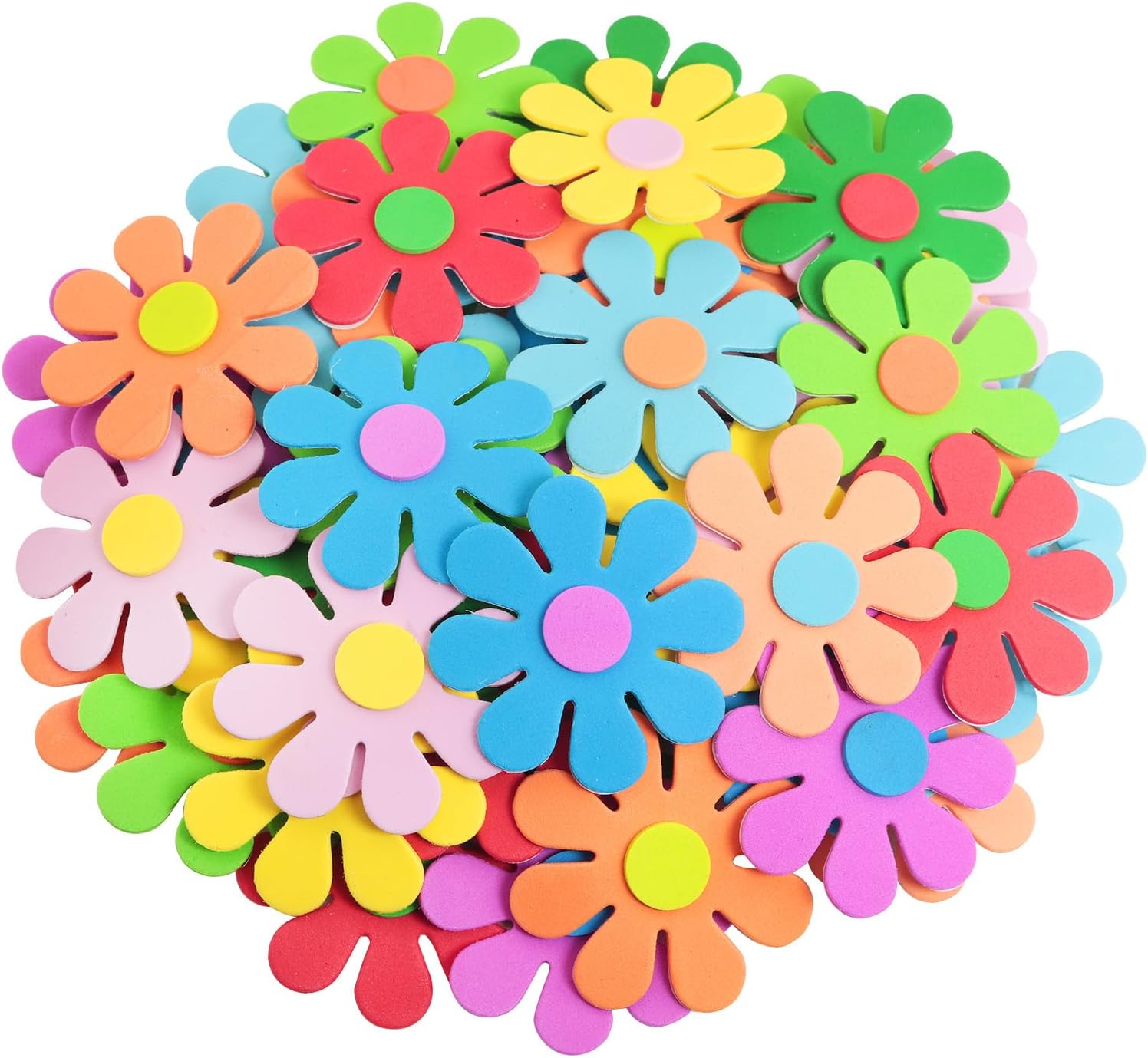 3D flower foam stickers Spring - Craft Embellishments 评论和价格