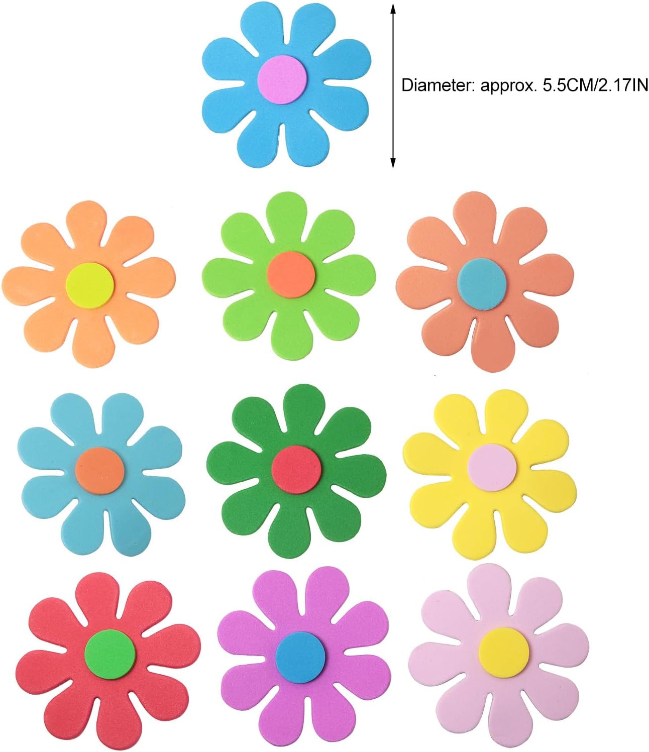 3D flower foam stickers Spring - Craft Embellishments 评论和价格