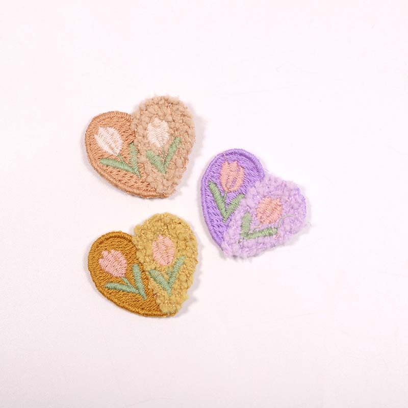 10PCS Wool Plush Love Flower A - Applique Patch Flower 评论和价格