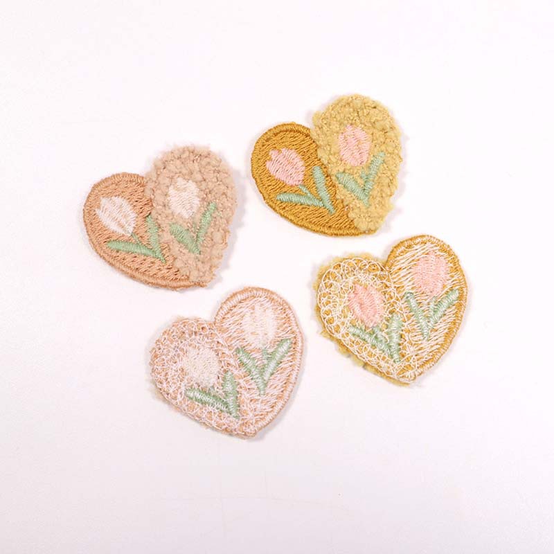 10PCS Wool Plush Love Flower A - Applique Patch Flower 评论和价格