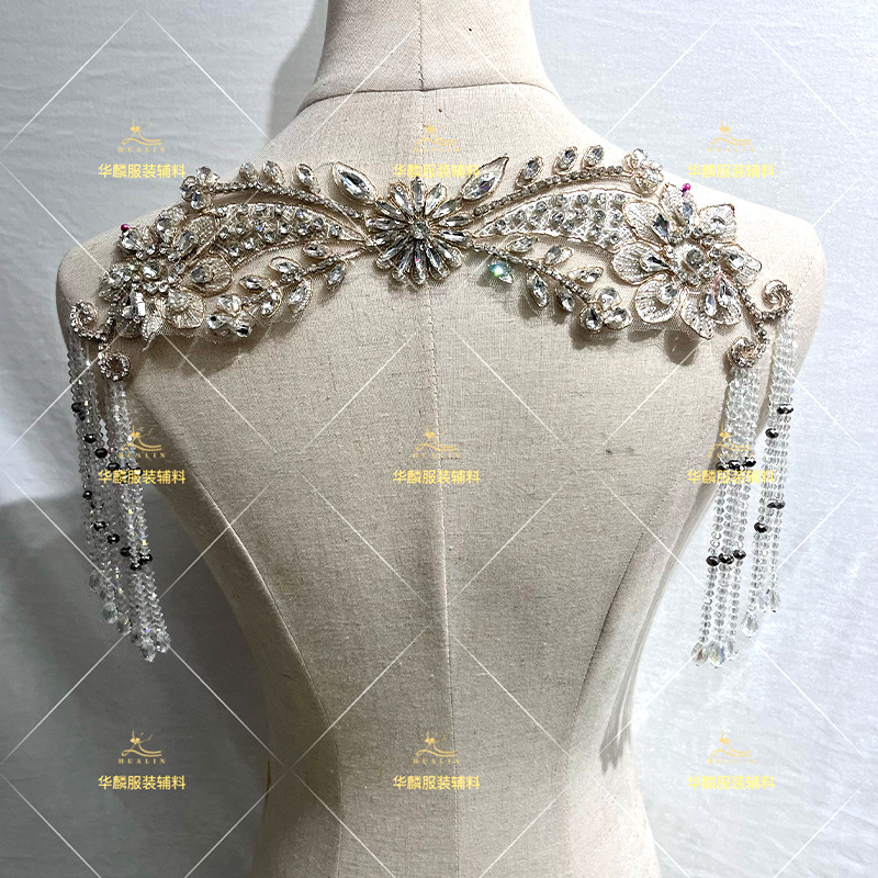 Hand Beaded Fringe Trim with P - Beaded Trim Fringe 评论和价格
