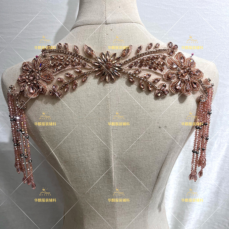 Hand Beaded Fringe Trim with P - Beaded Trim Fringe 评论和价格