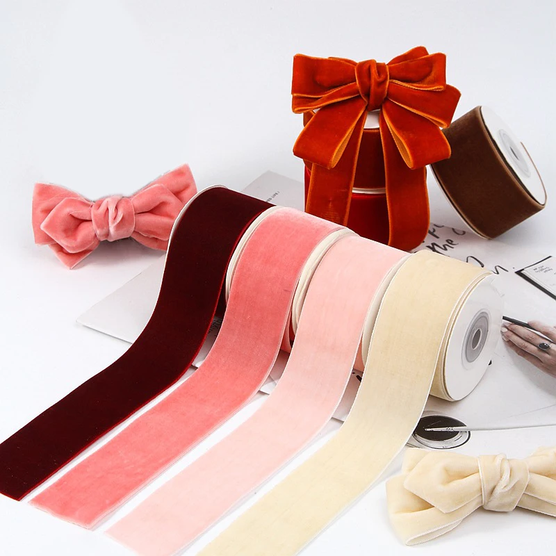 Classic 5yards 6mm-38mm Single - Velvet Ribbon Roll 评论和价格