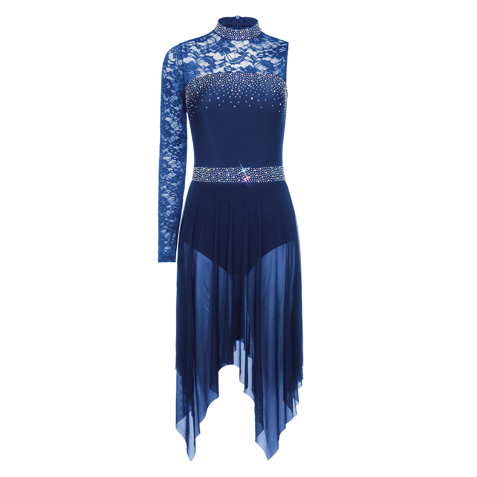 Women Lyrical Figure Skating D - Rhinestone Banding Trim 评论和价格