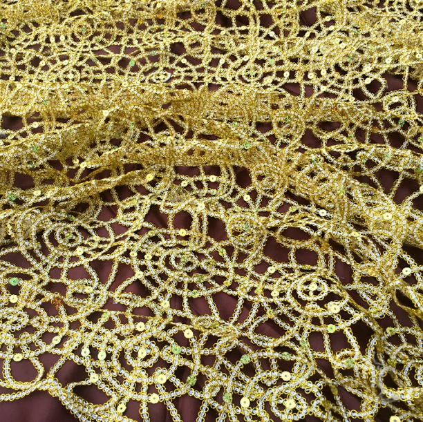 High quality Hollow lace fabri - Crystal Mesh Fabric 评论和价格