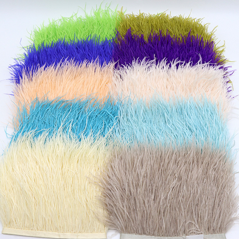 1M 8-10cm Black Ostrich Feathe - Feather Trim Marabou 评论和价格