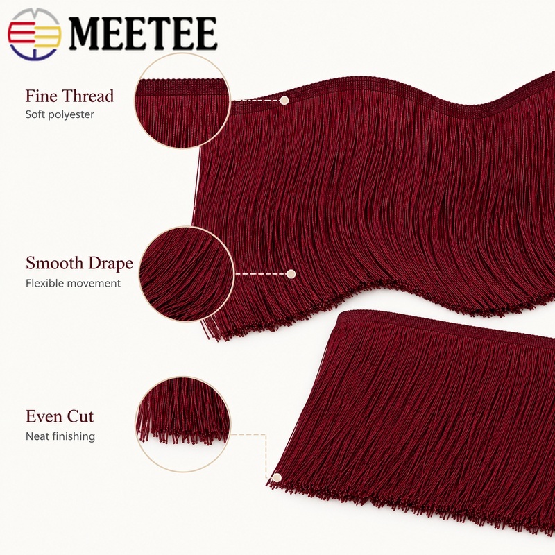 5/10Yards 10-30cm Red Tassel F - Fringe Ribbon Sewing 评论和价格