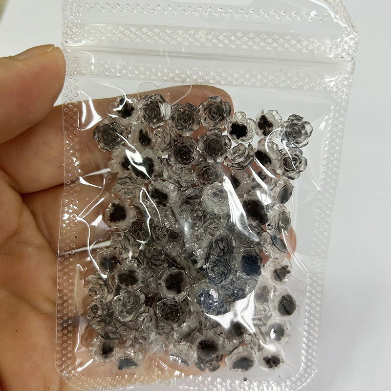 100pcs Black Rose Resin Nail C - Embellishment Crafts 评论和价格