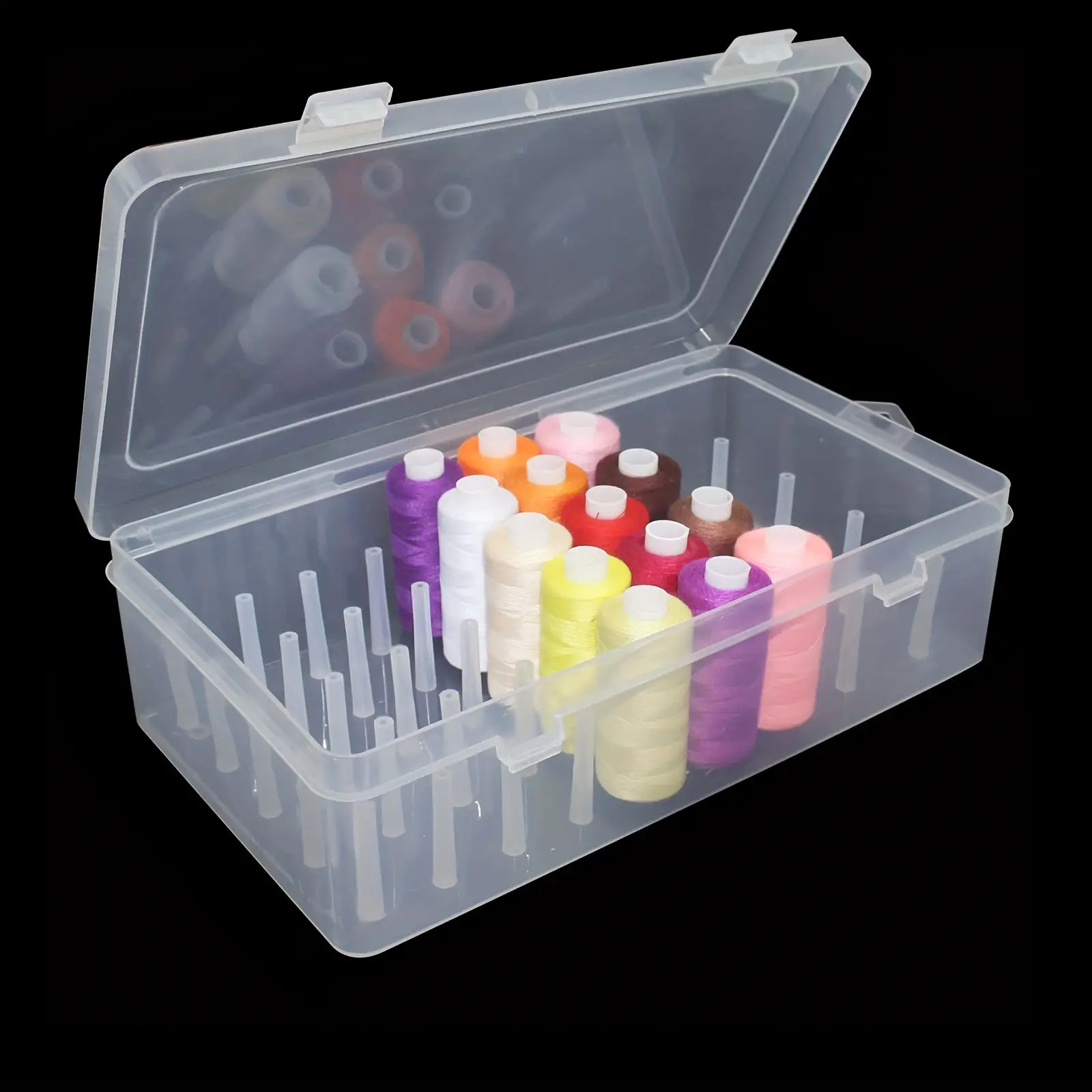 Clear Plastic Sewing Thread St - Craft Embellishment Storage 评论和价格