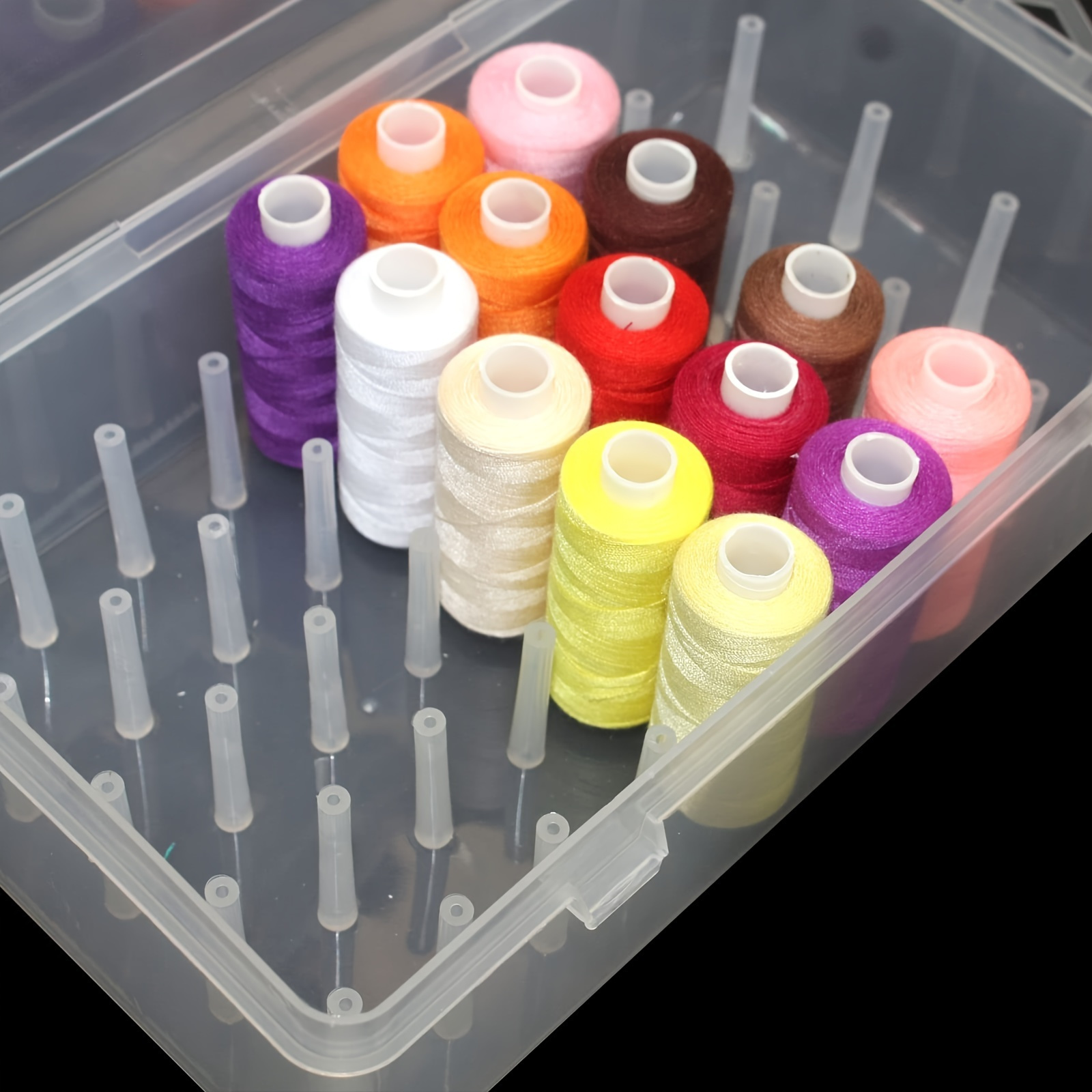 Clear Plastic Sewing Thread St - Craft Embellishment Storage 评论和价格