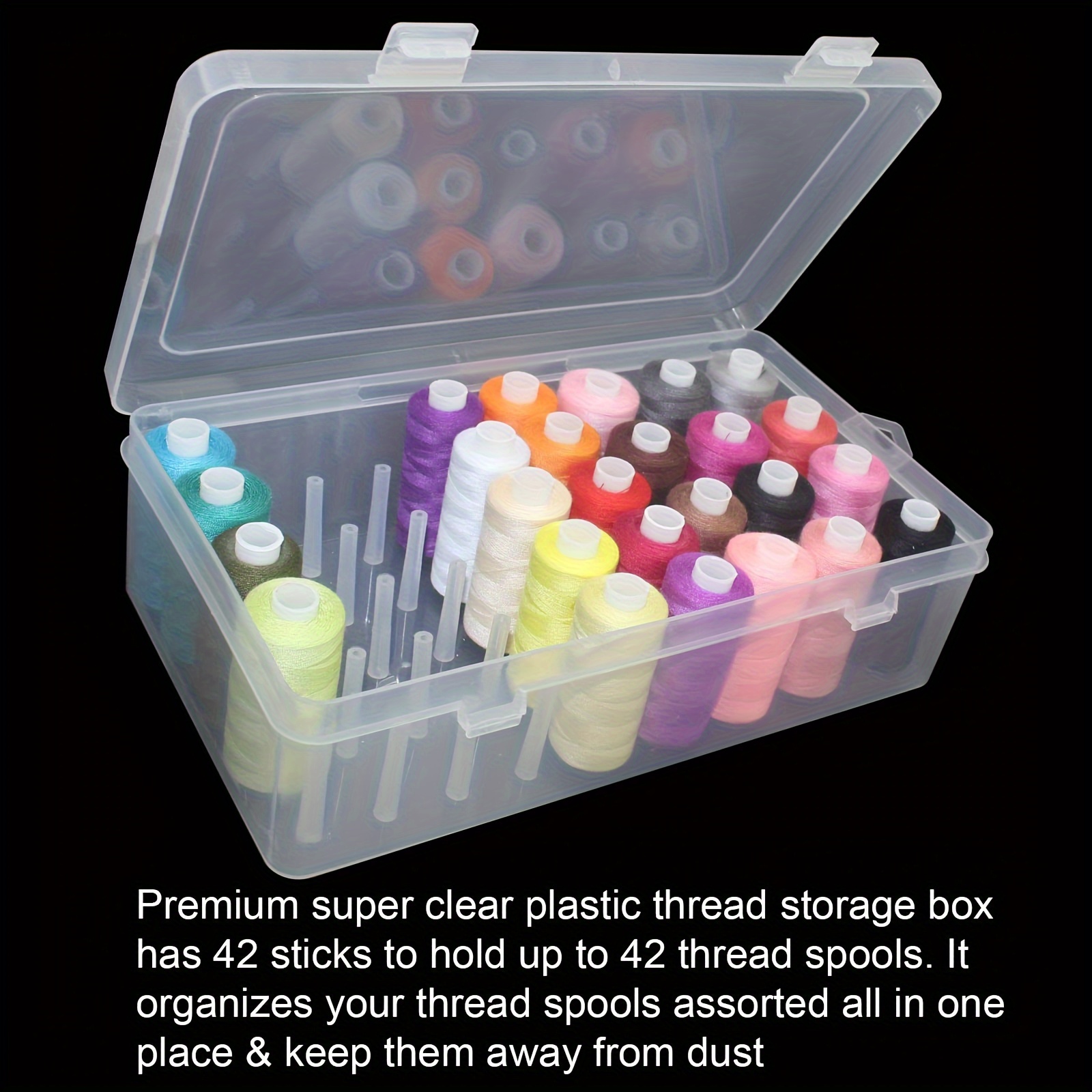 Clear Plastic Sewing Thread St - Craft Embellishment Storage 评论和价格