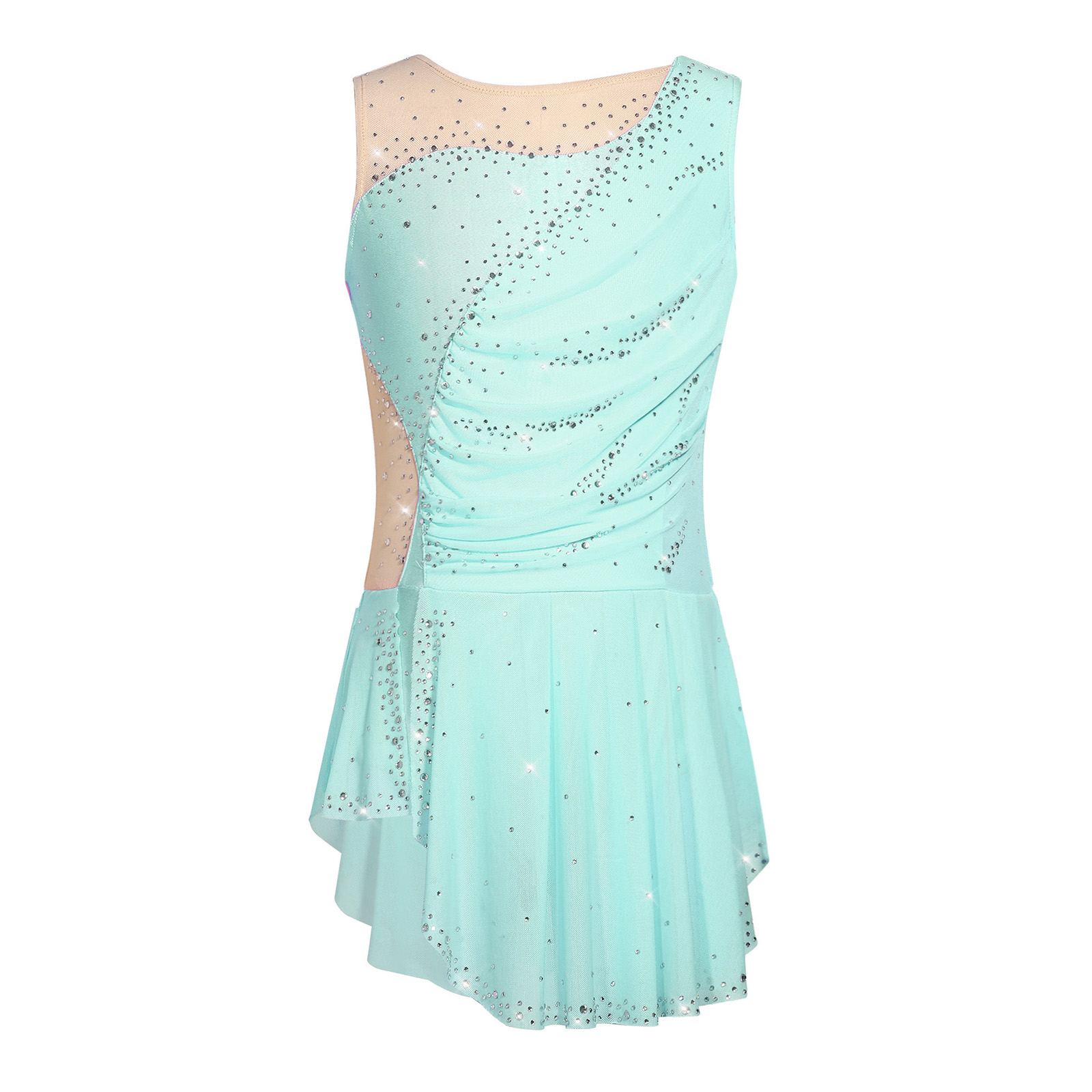 Kids Girls Figure Ice Skating  - Rhinestone Banding Trim 评论和价格