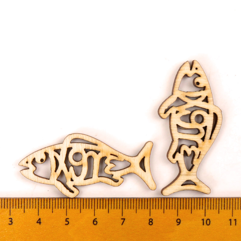 Wooden Cute Fish Shape Arts Pa - Craft Embellishments 评论和价格