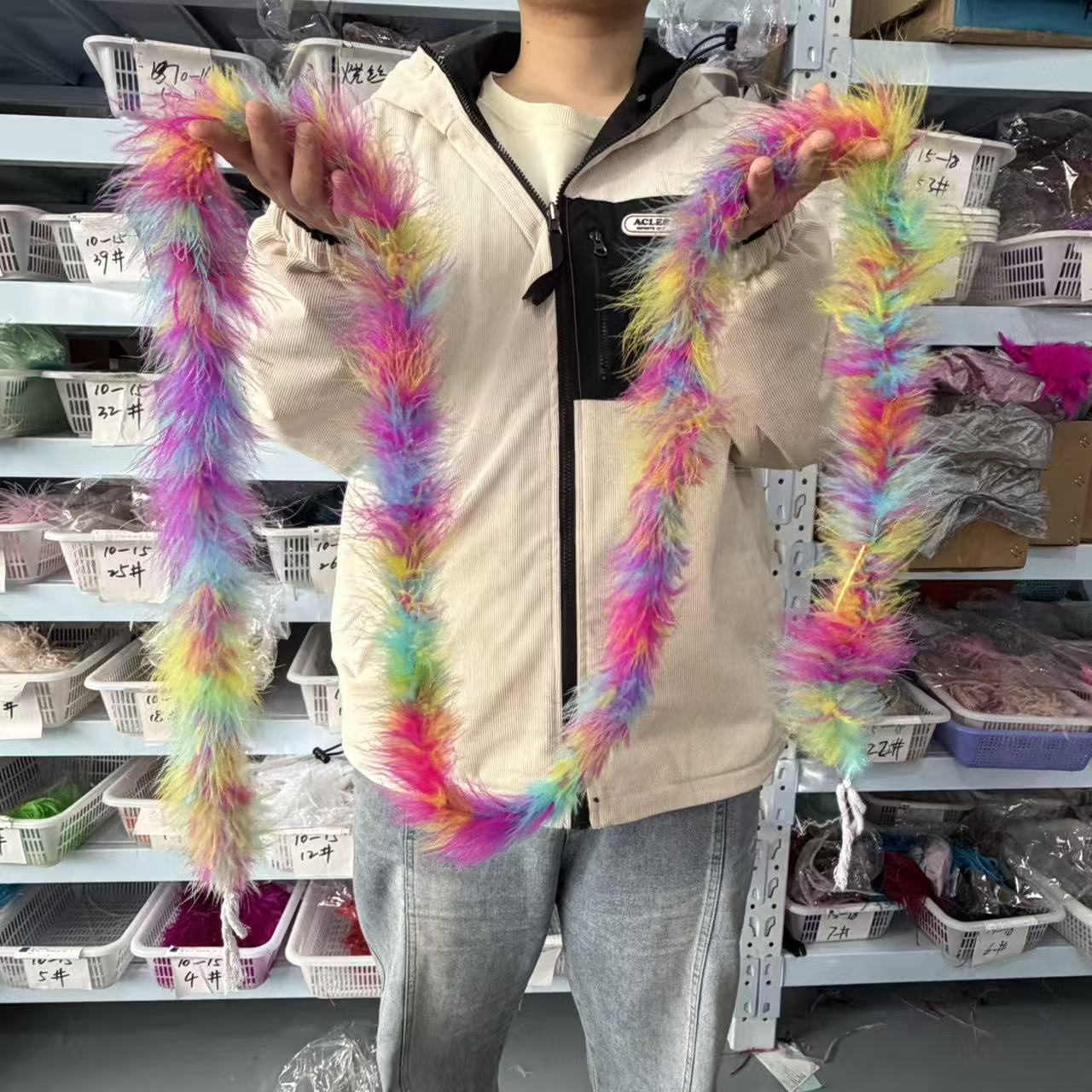 Multicolored 2Meters Marabou F - Feather Trim Marabou 评论和价格