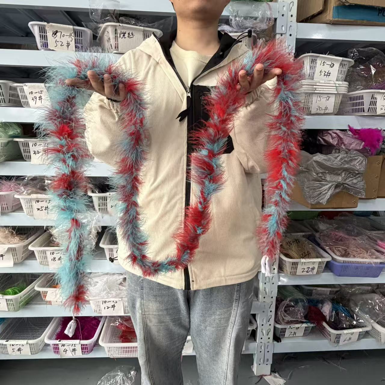 Multicolored 2Meters Marabou F - Feather Trim Marabou 评论和价格