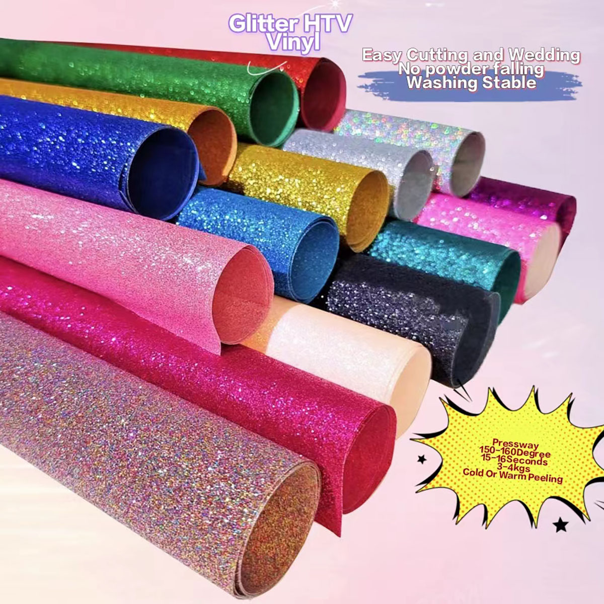 CHEONET HTV --- Glitter Heat T - Glitter Vinyl Roll 评论和价格