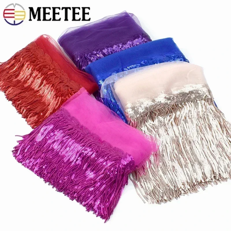 2/5/10Yards Sequin Embroidery  - Beaded Trim Fringe 评论和价格