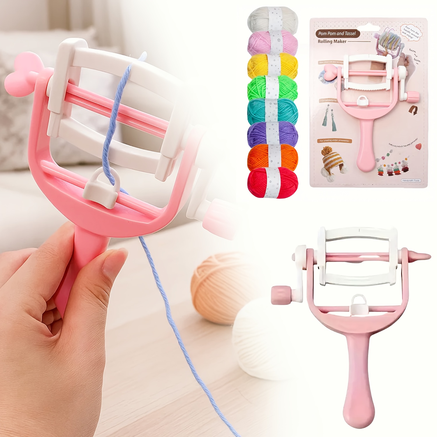 Hand-cranked Winding Coil Fur  - Pom Pom Maker Tool 评论和价格