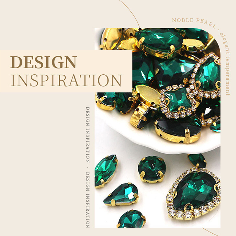 50Pcs 24 Color Mixed Shape Gla - Sew On Rhinestone 评论和价格